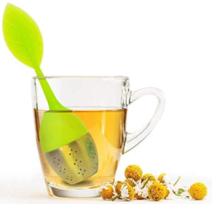 Bekith Tea Infuser - Set of 7 Silicone Handle Stainless Steel Strainer Drip Tray Included