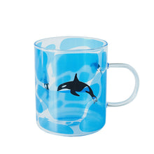 Load image into Gallery viewer, Japanese Sakura Glass Coffee Mug Cute Cat Deer Rabbit Tea Mug Heat Resistant Glass Tea Cup