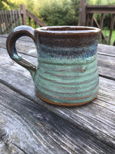 Load image into Gallery viewer, Rustic mug, handmade turquoise mug, set of stoneware mugs