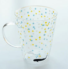 Load image into Gallery viewer, Japanese Sakura Glass Coffee Mug Cute Cat Deer Rabbit Tea Mug Heat Resistant Glass Tea Cup