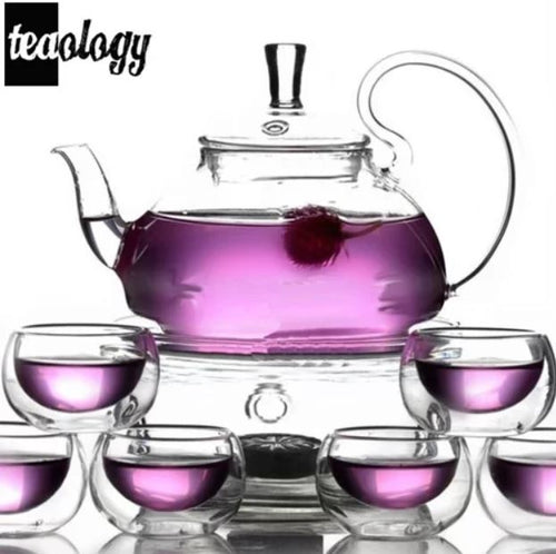 Teaology 8 Piece Borosilicate Blooming Tea Set