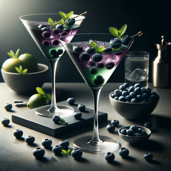 Blueberry Green Tea Martini