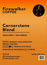 Load image into Gallery viewer, Cornerstone Blend Colombian coffee bag label