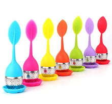 Load image into Gallery viewer, Bekith Tea Infuser - Set of 7 Silicone Handle Stainless Steel Strainer Drip Tray Included