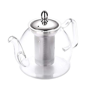 Hiware 1000ml Glass Teapot with Removable Infuser, Stovetop Safe Tea K –  Yum Cha Tea Company
