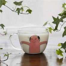 Load image into Gallery viewer, Japanese Sakura Glass Coffee Mug Cute Cat Deer Rabbit Tea Mug Heat Resistant Glass Tea Cup