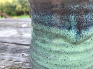 Rustic mug, handmade turquoise mug, set of stoneware mugs